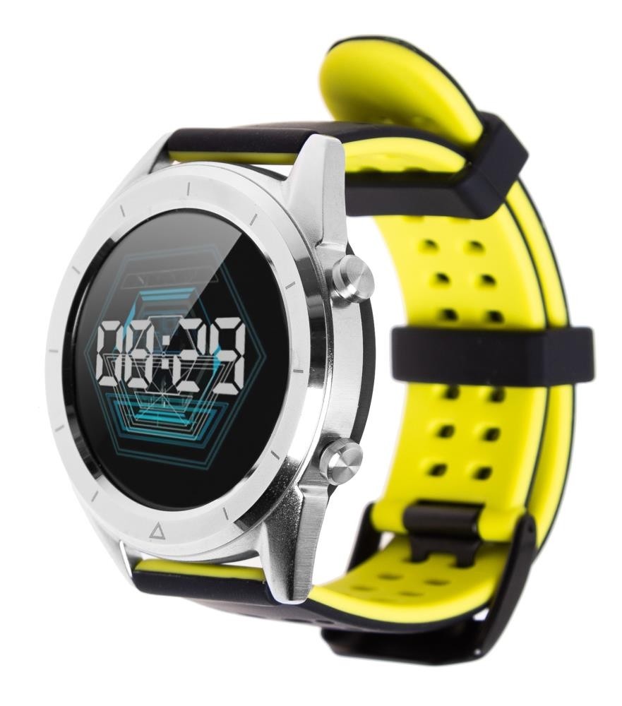 Фитнес-часы с измерением давления, пульса и ЭКГ Gsmin WP90s черно-желтые