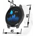 Фитнес-часы с измерением давления и пульса Gsmin WP7 черные, черная сталь